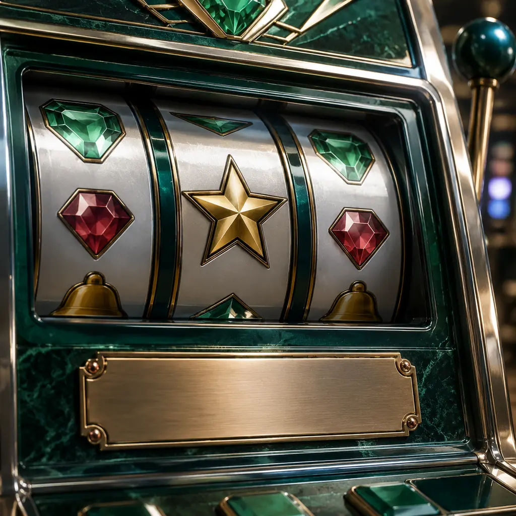Detail mesin slot bertema bintang dan permata